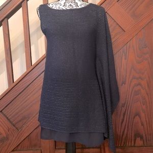 White House Black Market dark navy sweater/blouse